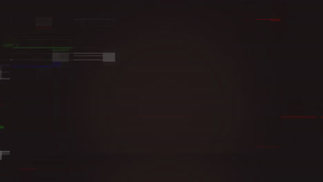 horizontal glitch effect animation over dark background, lines moving across screen