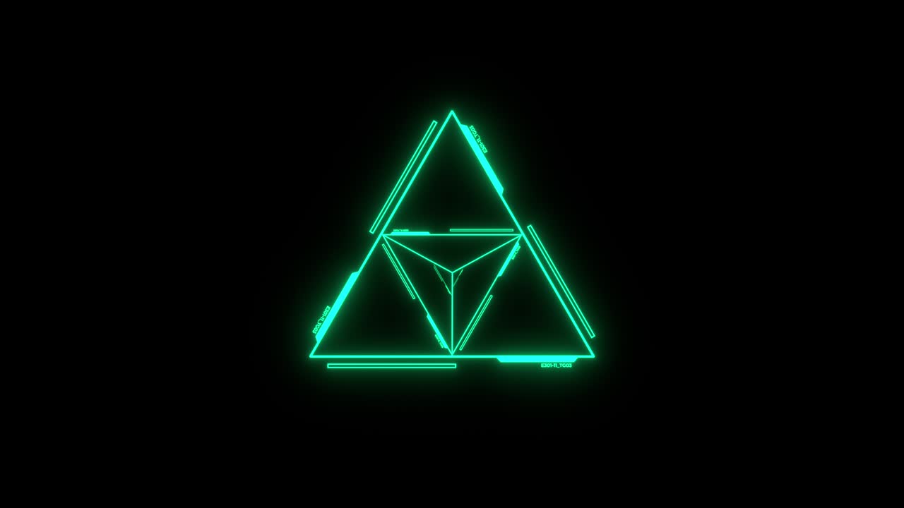 tecnología hud objetivo futurista en fondo negro bucle sin costuras