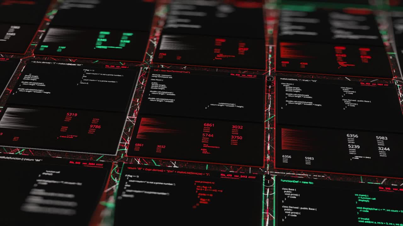 pantallas de código de computadora abstractas