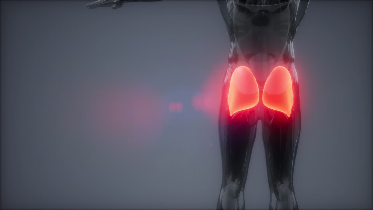 gluteus maximus - 足の筋肉の解剖学アニメーション