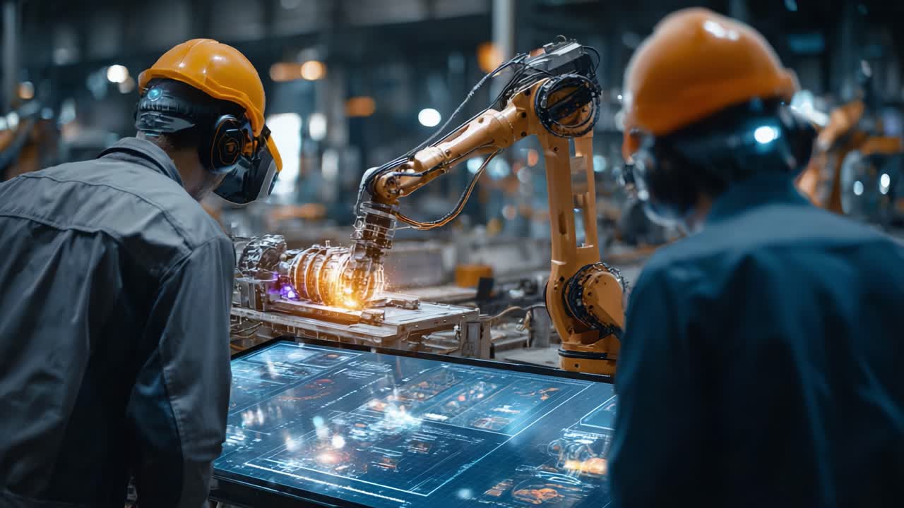 Meninjau automasi robotik canggih di lingkungan industri modern: Insinyur berkolaborasi dengan teknologi mutakhir untuk keunggulan manufaktur