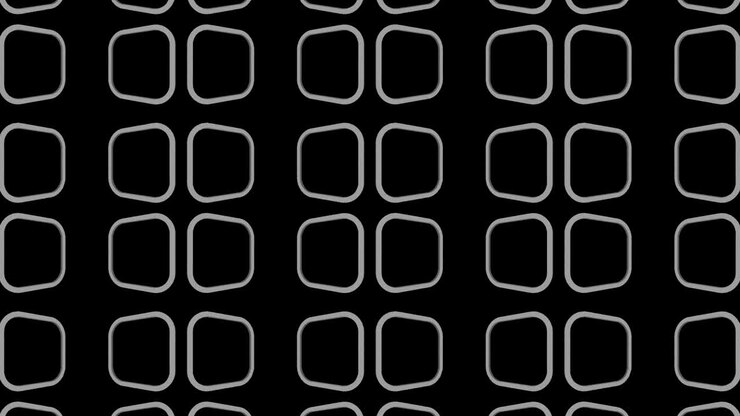 Graphic pattern in black and white with stroboscopic and hypnotic effect, while increasing in size and then reducing it.