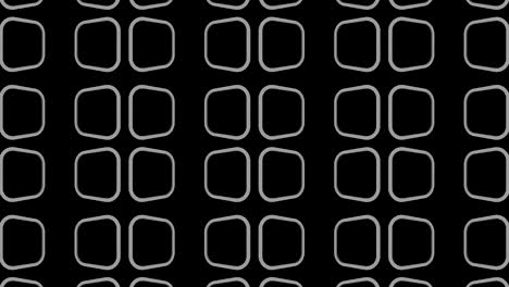 patrón gráfico en blanco y negro con efecto estroboscópico e hipnótico, mientras aumenta en tamaño y luego lo reduce.