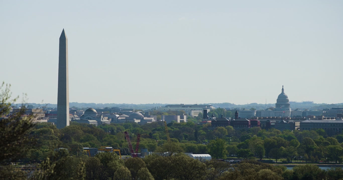 Skyline von Washington DC mit Kapitol und Washington Monument