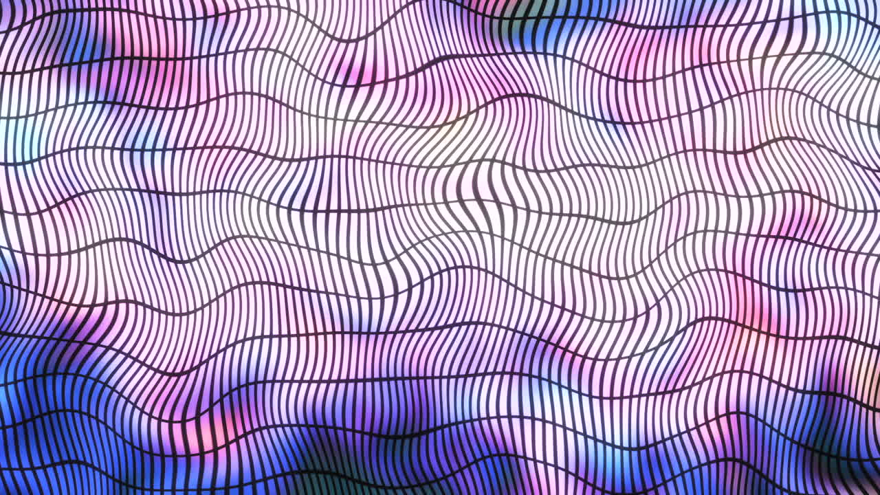 Abstract Colorful Wave Grid Pattern