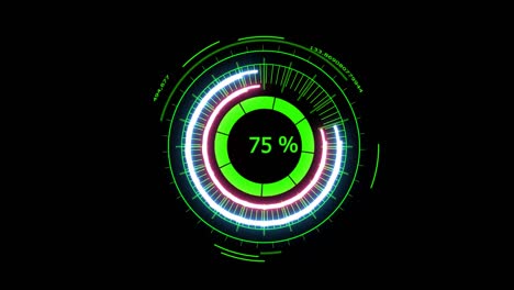 medidor de potencia digital energía magenta poderoso alrededor del efecto de la tecnología de carga