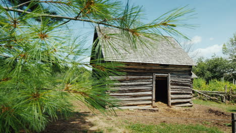 an old barn for chickens and other poultry farm life in the countryside