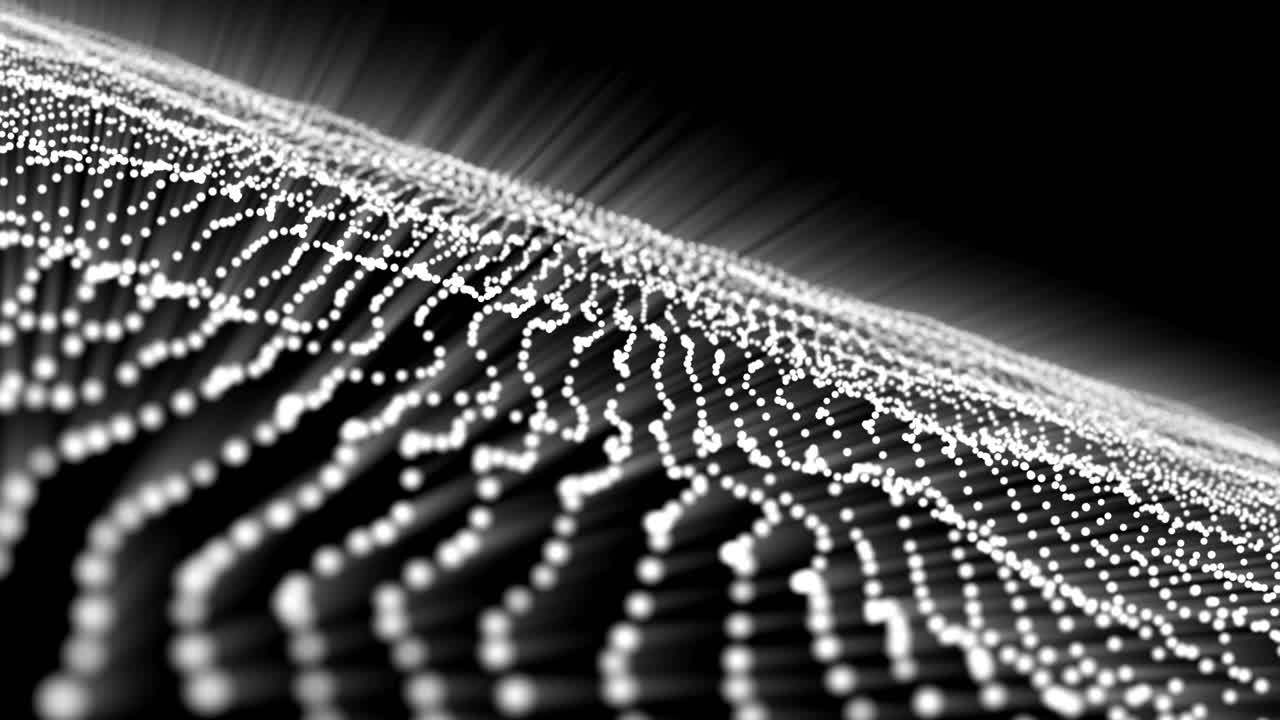 4k club music particles field dance motion background neon technological style loop white