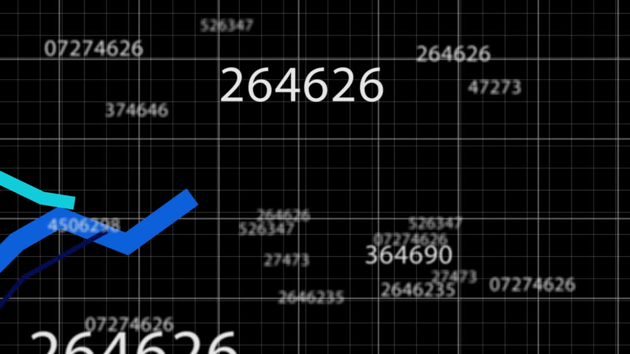 검은색 배경에 데이터 처리의 애니메이션