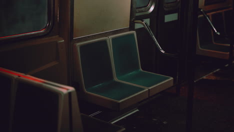 empty subway seats at night