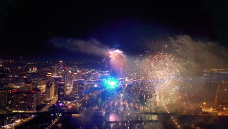 belgrade waterfront new year's eve fireworks display, europe best aerial