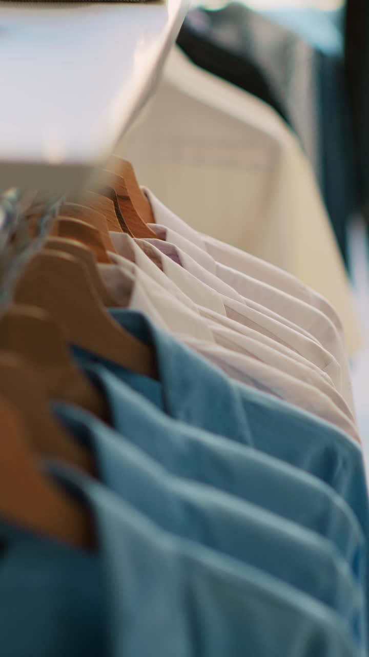 Clothes on hangers