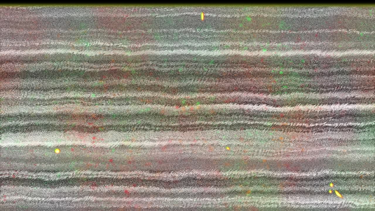 animación de la interfaz digital en pantalla con líneas y fallas