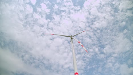 wind turbine generating renewable and clean energy in the farm