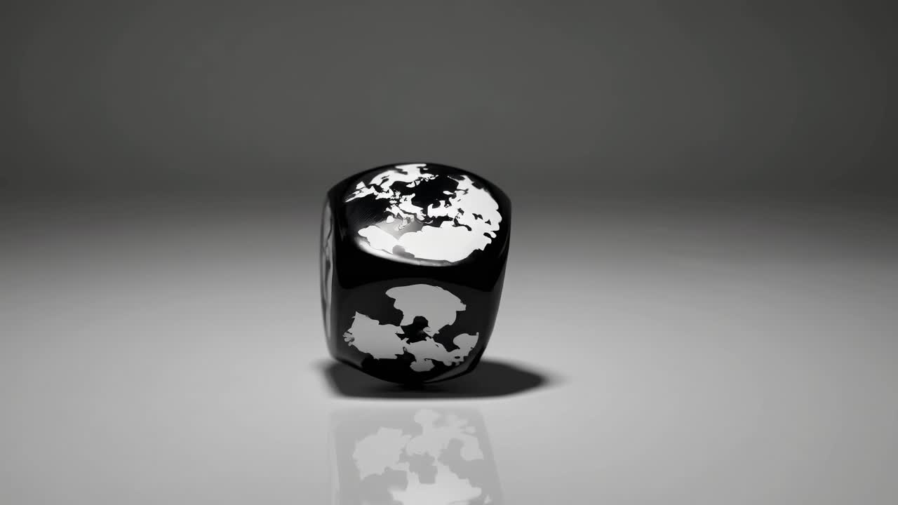 Black and White 3D Globe or Dice Design