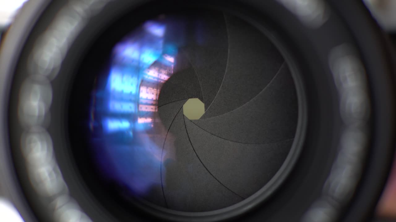 4k에서 카메라 렌즈의 클로즈업