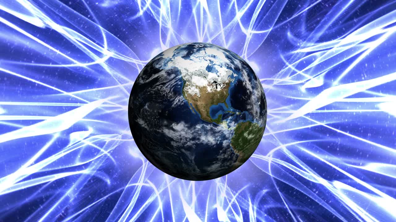 fondo de anillo y fibras de la tierra, bucle, 4k