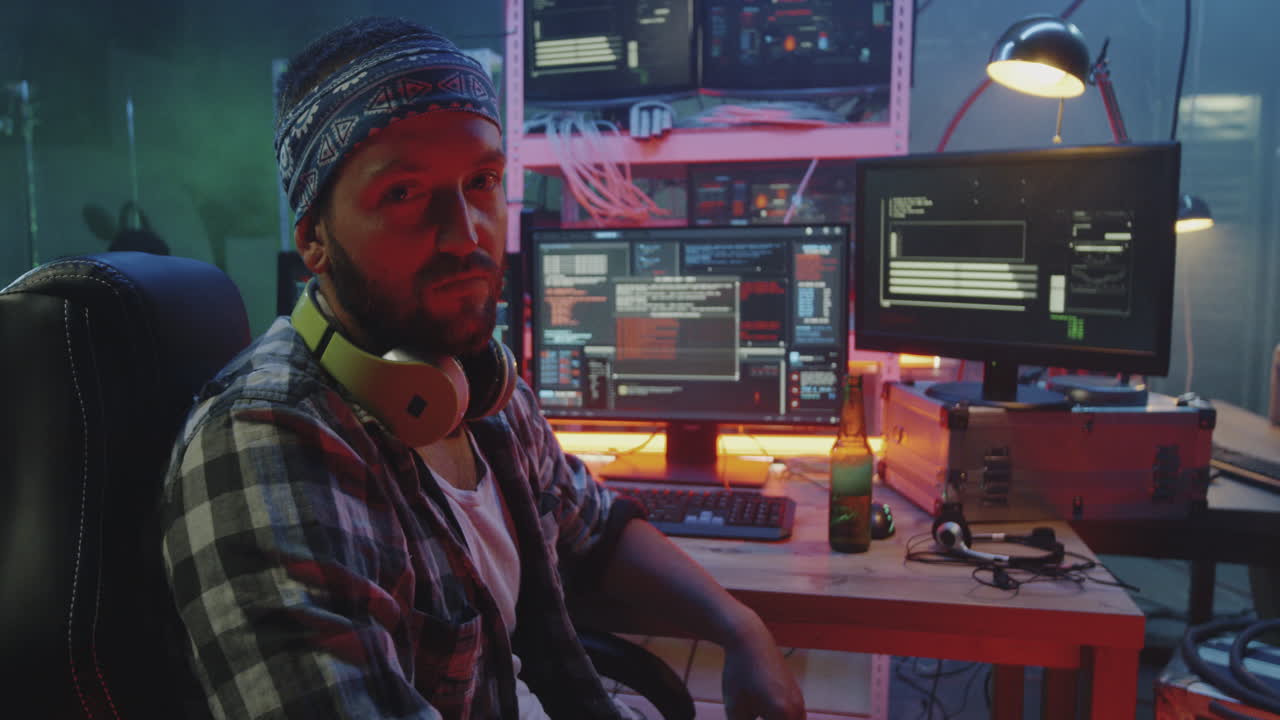 Hackers in a High-Tech Room