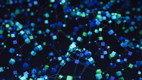 abstract network of cubes