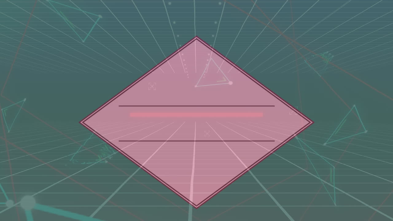 초록색 배경에 움직이는 모양의 애니메이션