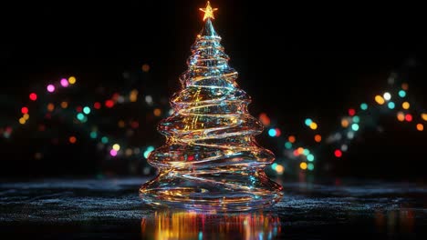glowing crystal christmas tree