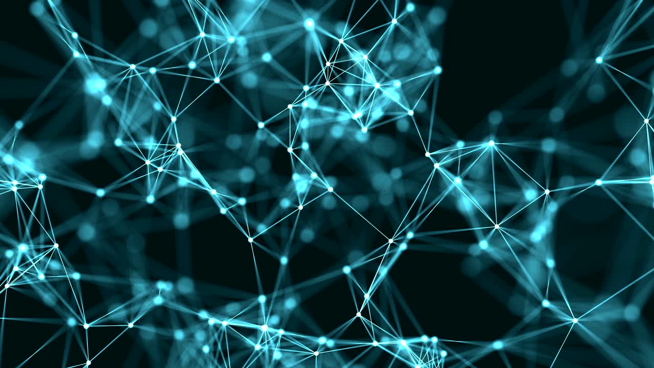 4k abstract loop color geometrical background with lines and dots