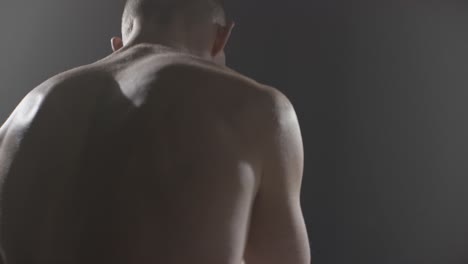 man's back muscles