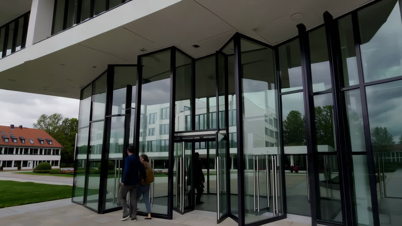 Modern Office Building Entrance