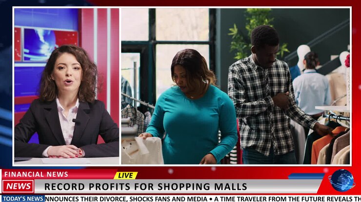 Reporter talk about shopping success