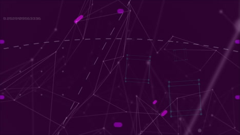 animación del escaneo de alcance con red de conexiones