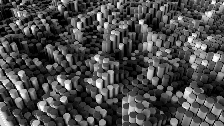 4K abstract rolls of textiles.