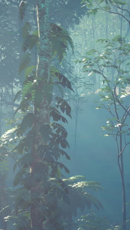 misty jungle forest