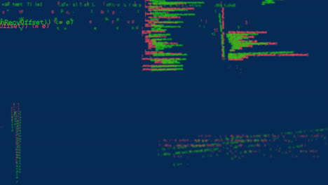 animation of data processing on navy background