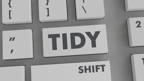 tidy button pressing on keyboard