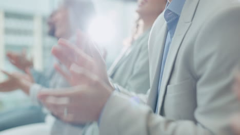 business people, applause and group in audience