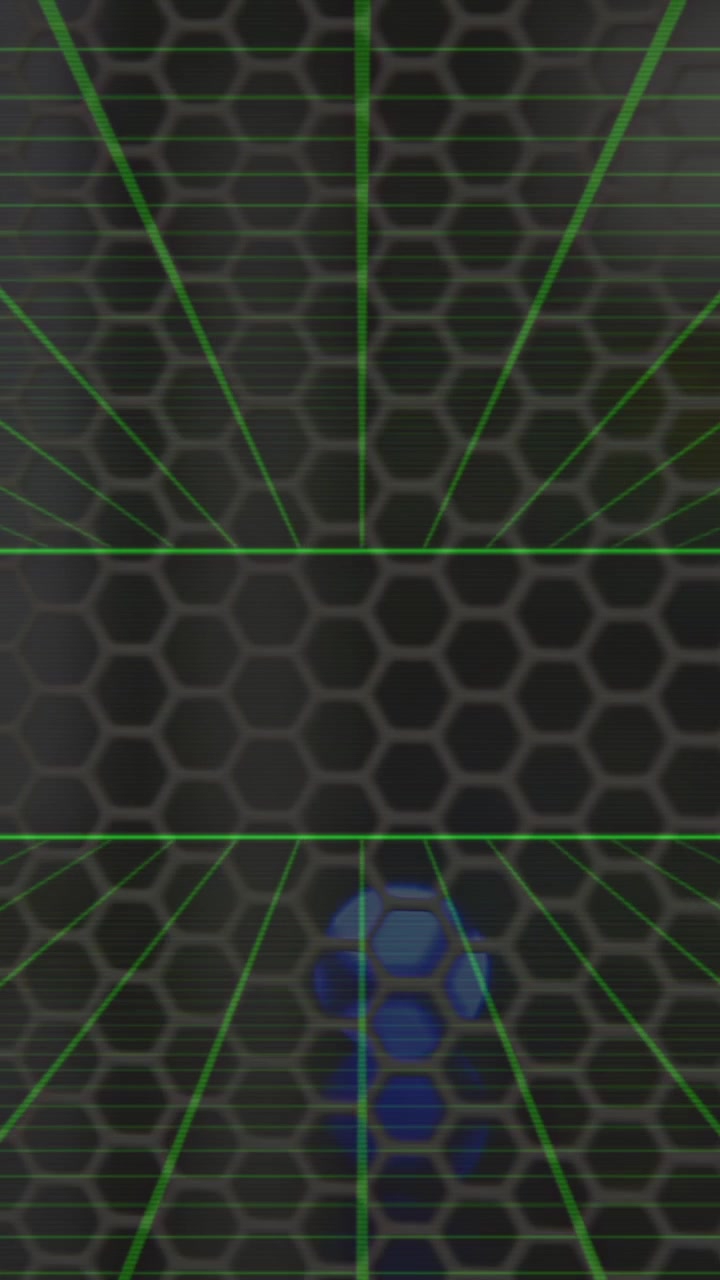 Animazione di forme in movimento su sala server