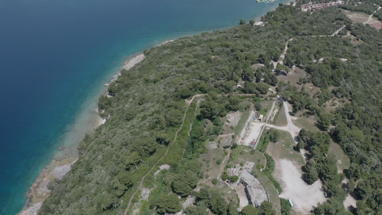 toma de croacia drone de la costa en 4k