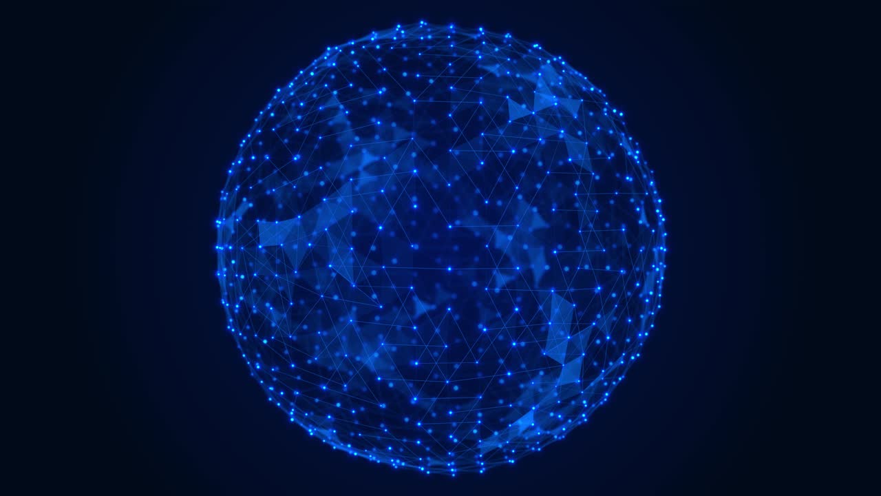 Rotating Sphere with HUD Elements in Plexus Style