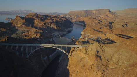 aerial view of the hoover dam with lake mead in the background 1