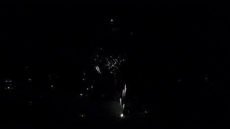 Aerial-view-with-a-Drone-of-fireworks-on-the-4th-of-July-in-Pataskala-Ohio