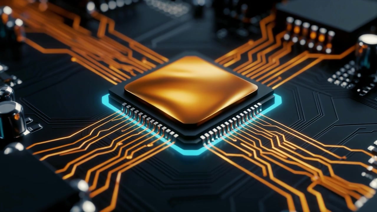 Centralprocessorchip aktiveres på et computerbundkort