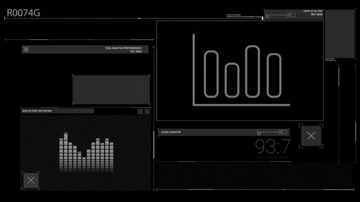 Animation of graphs on black screen