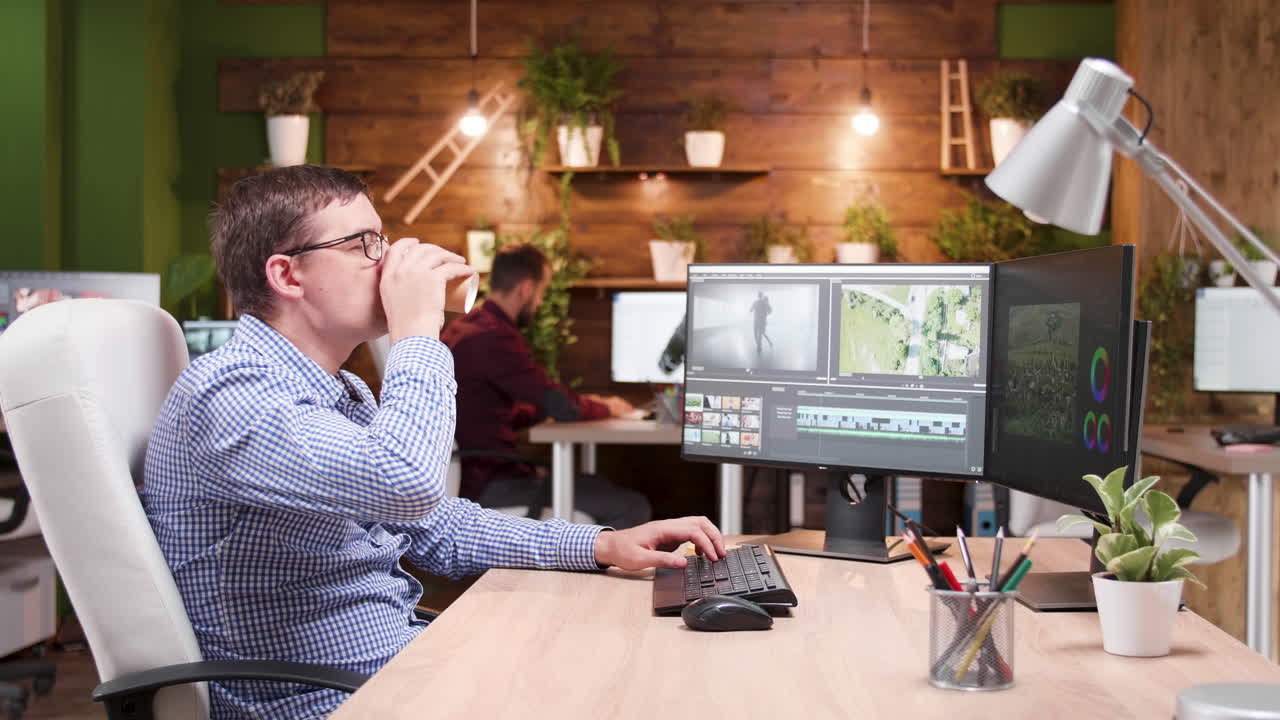 Video editing in a modern office