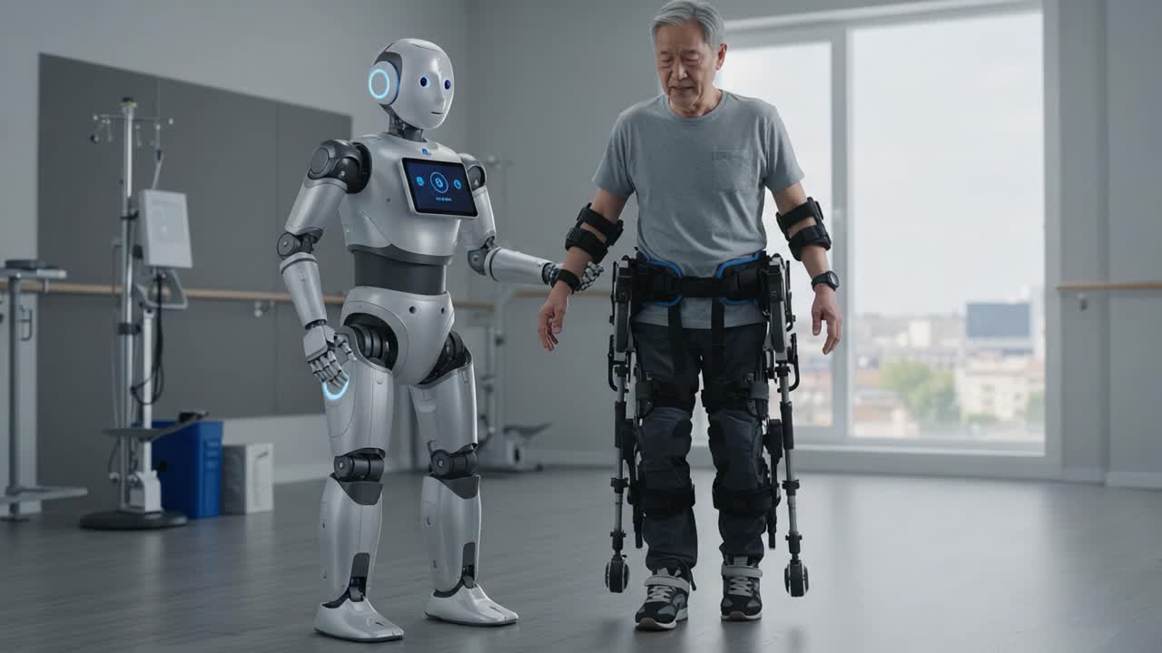 A Friendly Robot Assists an Elderly Man in Rehabilitation: A Touch of Technology in Daily Life Enhancement and Mobility Support