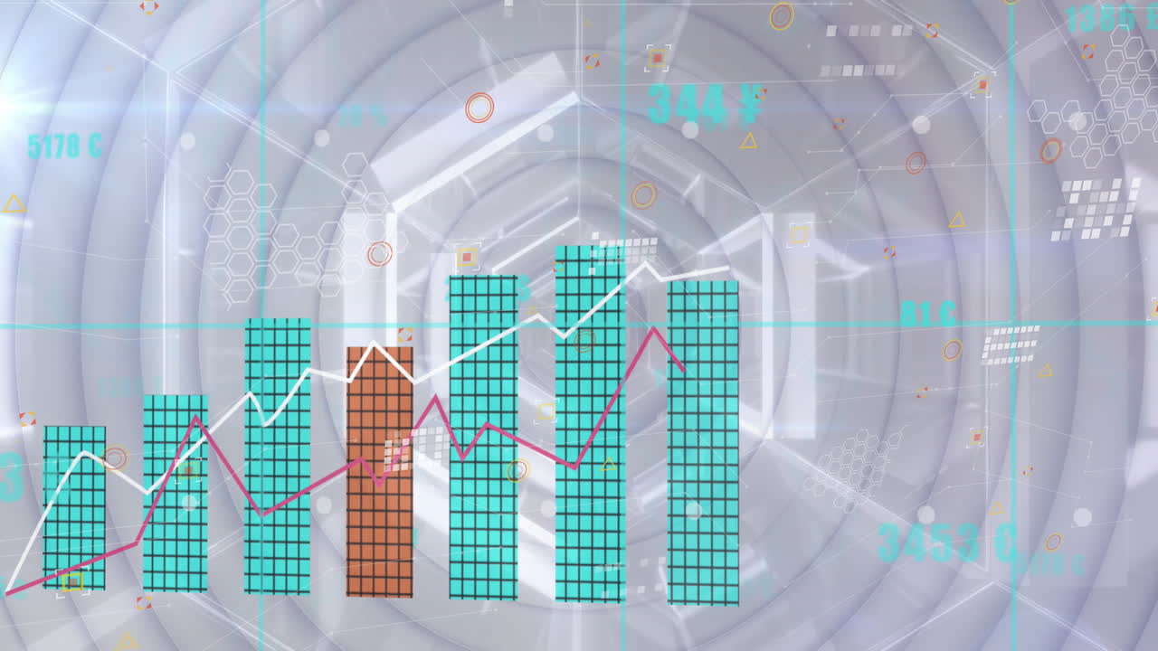 Animation of data processing over tunnel