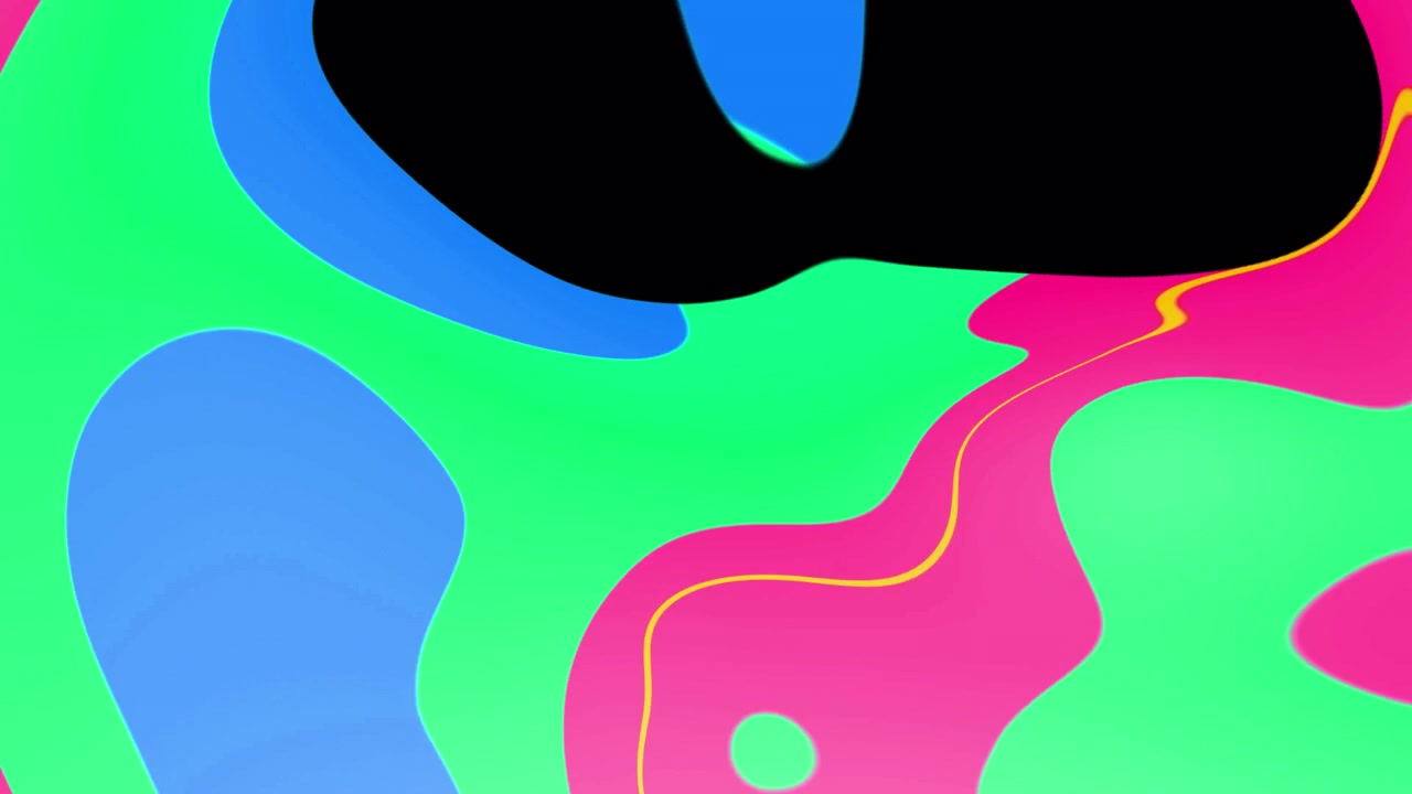 Farverig Dynamisk Abstrakt Flydende Former Animation
