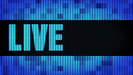 live broadcast on digital screen