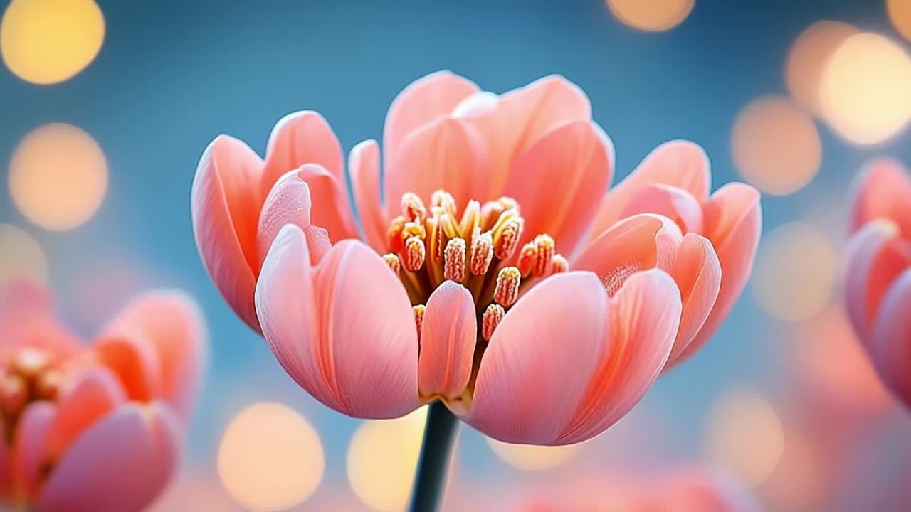 Pink flower on soft background. A vibrant pink flower stands out against a softly blurred background, showcasing delicate petals and texture.