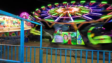 yellamma yatra at jath in sangli in maharashtra joint wheel wide view in night india maharashtra