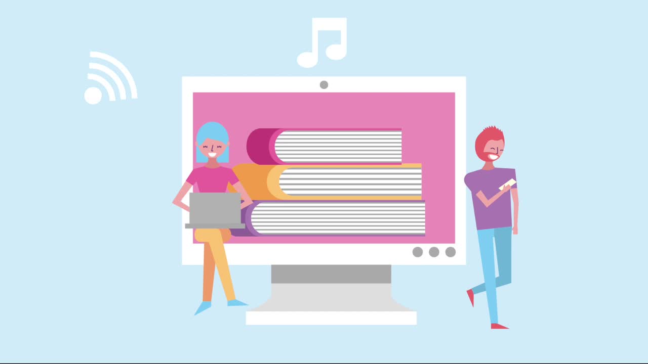 animación de personas y paisajes